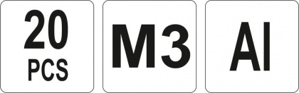 Nýtovací matice hliníková M3, 20ks