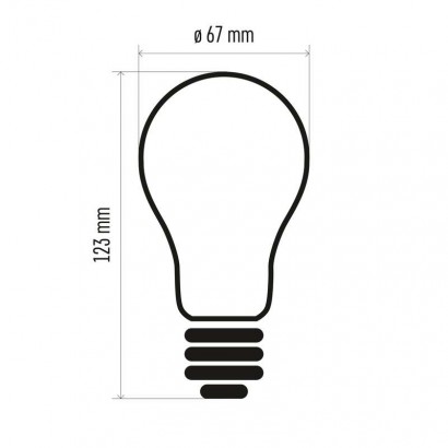 LED žárovka Filament A67 11W E27 teplá bílá