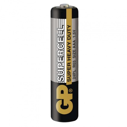 Zinkouhlíková baterie GP Supercell R03 (AAA) fólie