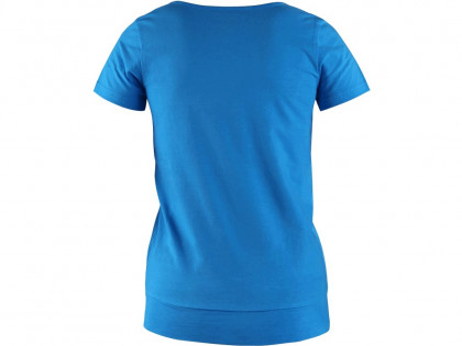 Tričko CXS EMILY, dámské, krátký rukáv, azurově modrá, vel. 3XL