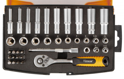 Sada nástrčných klíčů s golou 1/4", 37 ks - HT202101