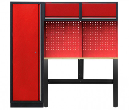 Sestava PROFI RED dílenského nábytku 1960 x 495 x 2000 mm - RTGS1300NC