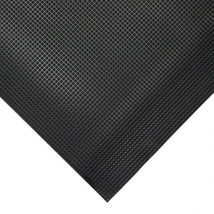 Černá gumová protiskluzová protiúnavová průmyslová rohož - 90 x 60 x 1 cm