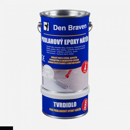 Den Braven - Podlahový epoxy nátěr, sada plechovek 5 + 1 kg, černá RAL 9005