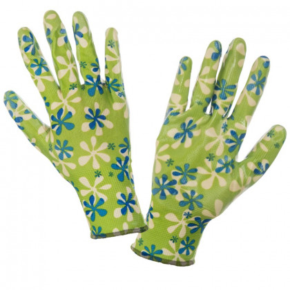 LAHTI PRO - GREEN zahradní rukavice s nitrilovou vrstvou -…