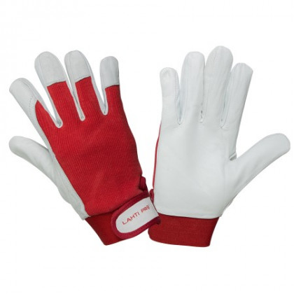LAHTI PRO - RED pracovní rukavice kozinková useň - velikost 8 …