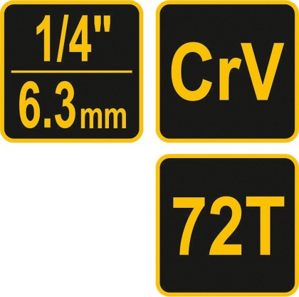 Ráčna 1/4" 155 mm vyhnutá poplastovaná