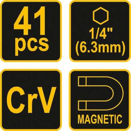 Ráčnový šroubovák s nástavci sada 41ks