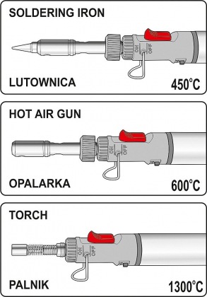 Pájka plynová 3v1 ,15ml,25-80W