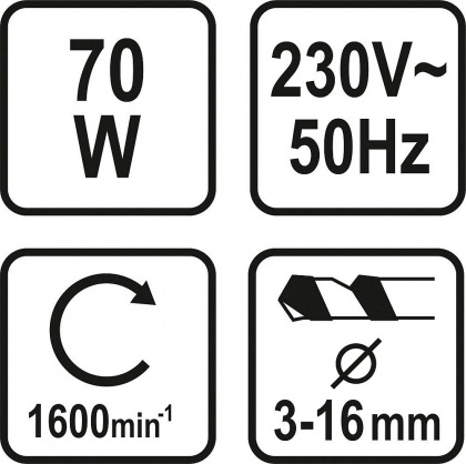 Ostřič vrtáků 3-16 mm 230V 70W (1600 ot./min)