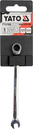 Klíč očkoplochý ráčnový 6 mm