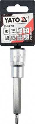Nástavec prodloužený 1/2" bit vícezubý M5