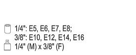 Sada nástavců 1/4", 3/8"  TORX 9 ks E5-E16