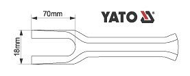 Přípravek na kulové čepy řízení YATO, vyrážeč
