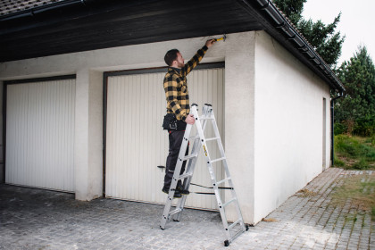 Hliníkový trojdílný žebřík, 3x6 stupňů, 2,97 m, max. zátěž 150 kg