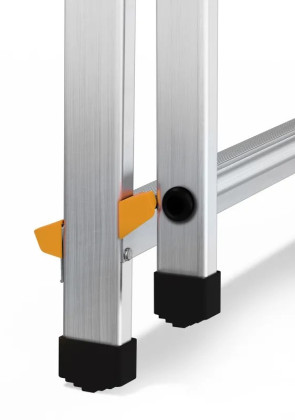 Hliníkový žebřík s policí, 6 stupňů, 3,19m, max. zátěž 150 kg