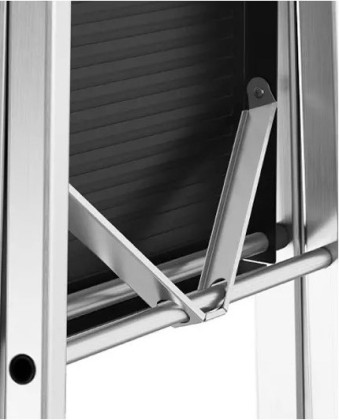 Hliníkový žebřík s policí, 6 stupňů, 3,19m, max. zátěž 150 kg