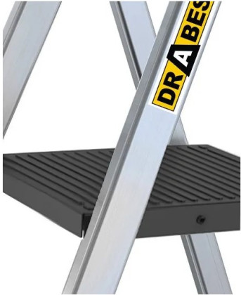 Hliníkový žebřík s policí, 6 stupňů, 3,19m, max. zátěž 150 kg