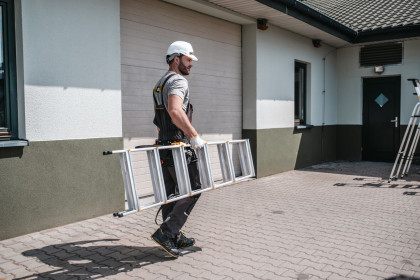 Hliníkové štafle oboustranné, 2x6 stupňů, 2,83 m, max. zátěž 150 kg