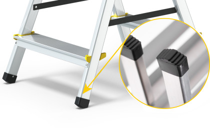 Hliníkové štafle oboustranné, 2x6 stupňů, 2,83 m, max. zátěž 150 kg