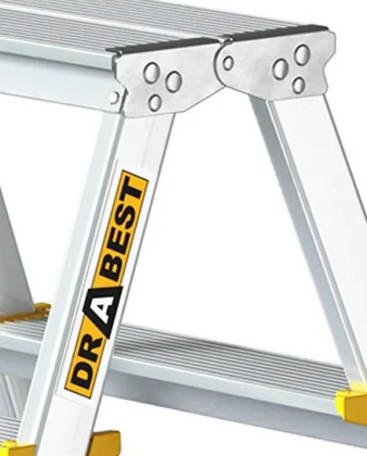 Hliníkové štafle oboustranné, 2x6 stupňů, 2,83 m, max. zátěž 150 kg