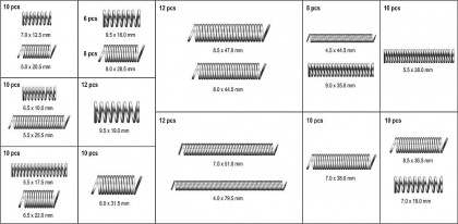 Sada tažných a tlačných pružin 200 ks