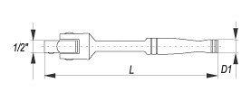 Ráčna 1/2" otočná 360 mm