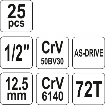 Gola sada 1/2" 25 ks