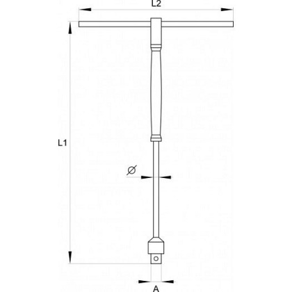 Klíč nástrčný 3/8" (9,5 mm) s rukojetí typ "T"