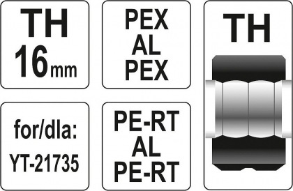 Náhradní čelisti k lisovacím kleštím YT-21735 typ TH 16mm