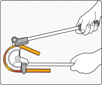 Ohybačka na trubky Al, Cu, 180°, pr. 5/8" - 16mm