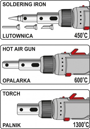 Pájka plynová 3v1, 30-70W,30ML