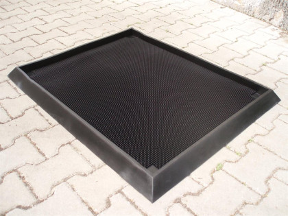 Gumová dezinfekční rohož (vana) na boty, obuv, podrážky FLOMA SD30 - 98 x 81 x 4,7 cm