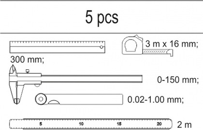 Vložka do zásuvky - sada měřidel 5ks