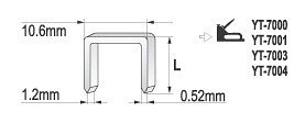 Spona do sešívačky 12 x 10,6 mm 1000 ks