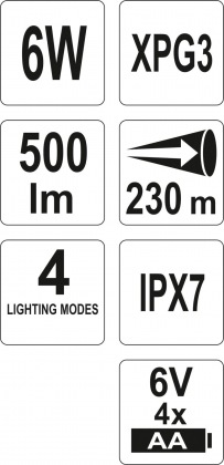 Svítilna LED XPG3 6W CREE, 500lm