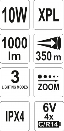 Svítilna LED XP-L CREE 10W, 1000 lm