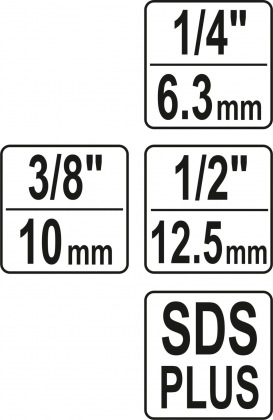 3PCS SDS SOCKET DRIVER SET 1/4,3/8,1/2