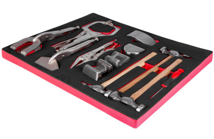 Karosářská sada ve výplni do dílenského vozíku, 12 ks - AH2337