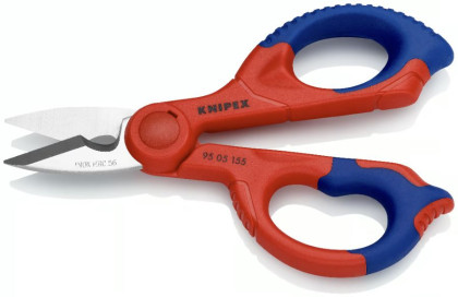 Elektrikářské nůžky Knipex, 155 mm - 9505155SB