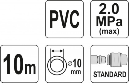 Hadice vzduchová PVC 10mm, 10m