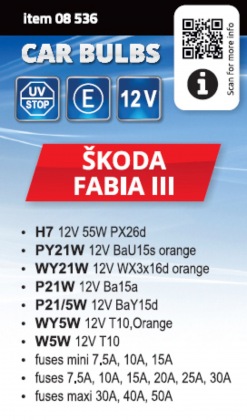 Žárovky servisní box ŠKODA FABIA III H7