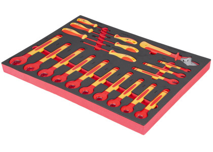 Sada VDE šroubováků a klíčů v pěnové výplni, 20 ks - AH2402
