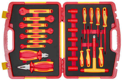 Elektrikářská sada nářadí v plastovém kufru, 24 ks - AH5101