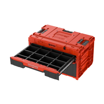Box plastový s organizérem plastový ONE Drawer 2 Plus Toolbox 2.0 Red Ultra HD, 2 zásuvky | 587x380x340 mm