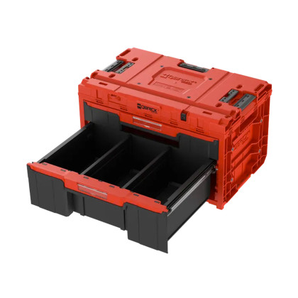 Box plastový s organizérem plastový ONE Drawer 2 Plus Toolbox 2.0 Red Ultra HD, 2 zásuvky | 587x380x340 mm