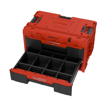 Box plastový s organizérem plastový ONE 2.0 DRAWER 2 TOOLBOX RED Ultra HD Custom, 2 zásuvky | 587x380x340 mm