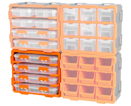 Plastový organizér, 4 uzavíratelné boxy - TC320670