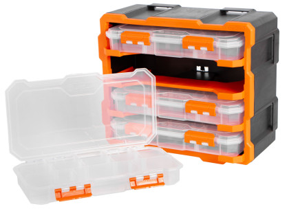 Plastový organizér, 4 uzavíratelné boxy - TC320670