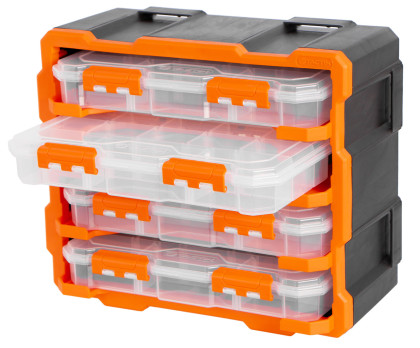 Plastový organizér, 4 uzavíratelné boxy - TC320670